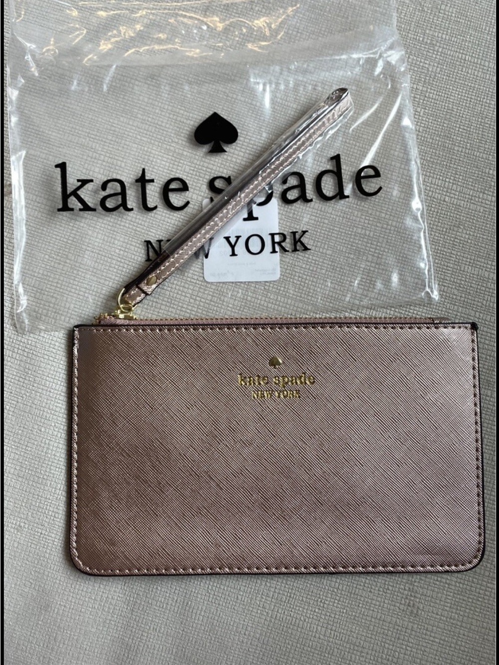 Kate spade NWT wristlet blue & silver